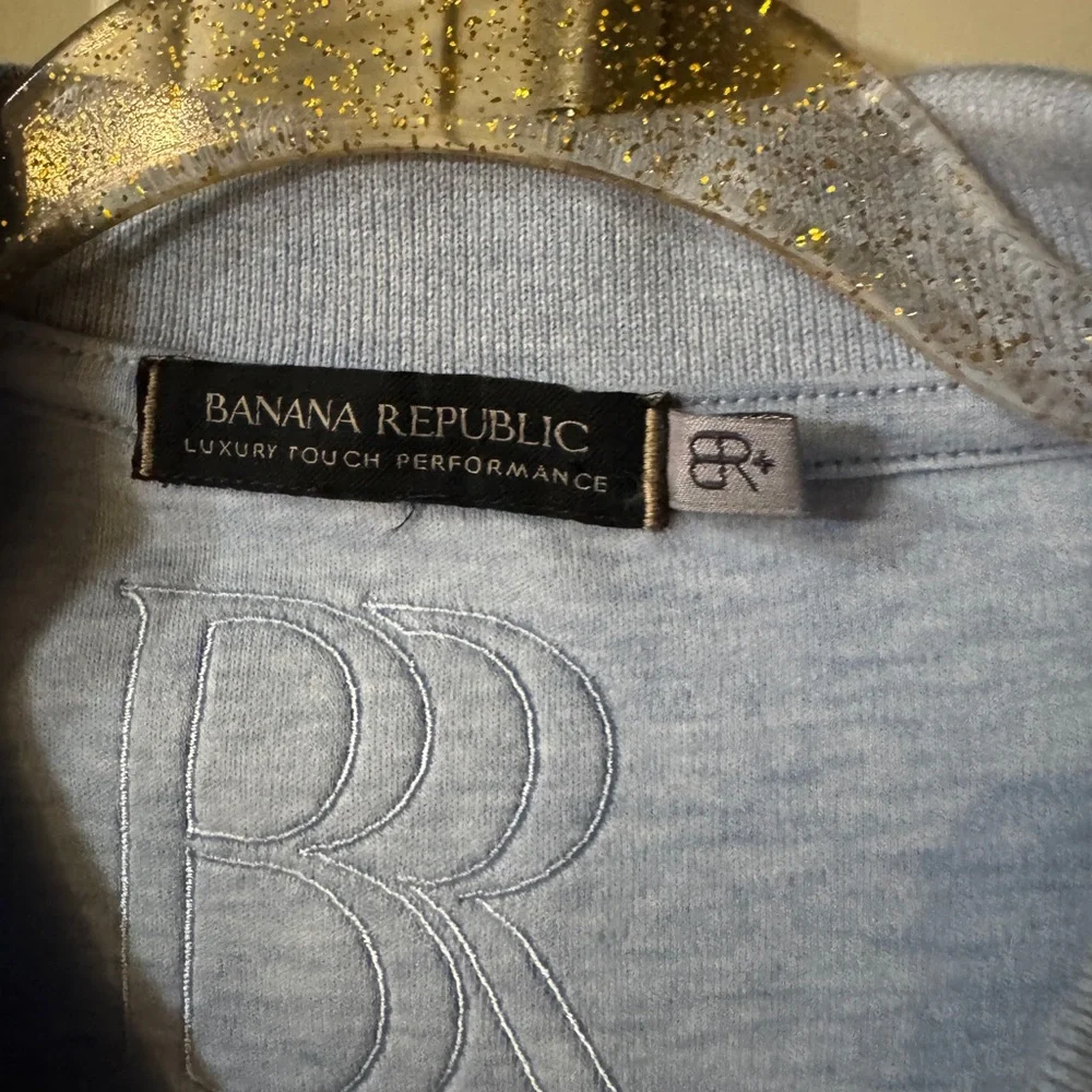Banana‎ republic Men's Light Gray Polo Shirt Large
